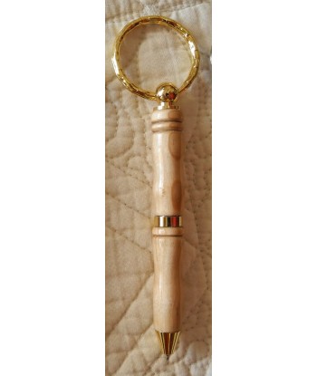 porte-clé stylo olivier or